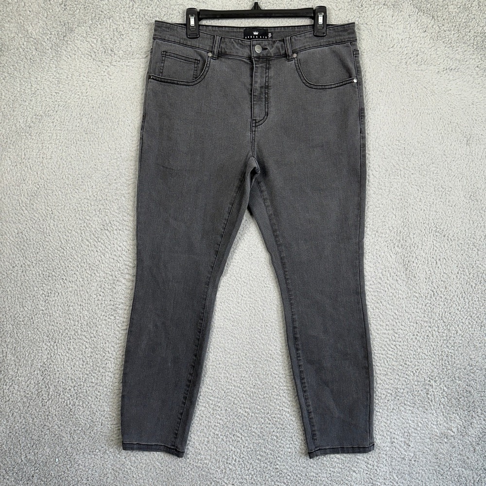 Under 510 Jeans Mens 33X27 Gray Slim Tapered Leg Stretch 5 Pockets Denim EUC